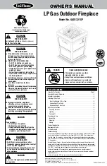 Uniflame GAD1321SP Owner'S Manual preview