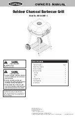 Uniflame Outdoor Charcoal Barbecue Grill NB1854WRT-C Owner'S Manual предпросмотр