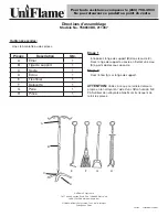 Preview for 2 page of Uniflame T58650BK Assembly Instructions