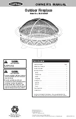 Preview for 1 page of Uniflame WAD1009SP Owner'S Manual