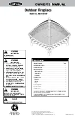 Uniflame WAD1401SP Owner'S Manual preview