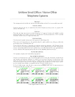 Preview for 2 page of Unifone Home Office Installation And Programming Manual