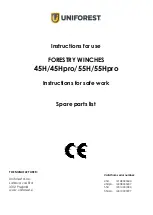 Preview for 1 page of Uniforest 45H Instructions For Use Manual