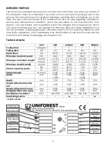 Preview for 3 page of Uniforest 65H Instructions For Use Manual