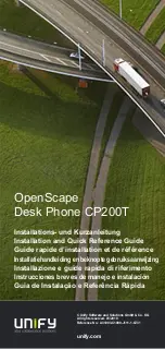 Unify OpenScape CP200T Installation And Quick Reference Manual preview