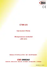 Unigas C70N US Manual Of Installation - Use - Maintenance preview