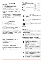 Preview for 4 page of Unigas C85A Manual Of Installation - Use - Maintenance