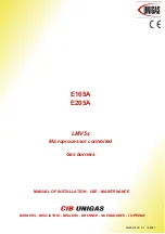 Preview for 1 page of Unigas E165A Manual Of Installation - Use - Maintenance