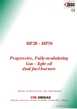 Unigas HP20 Manual Of Installation - Use - Maintenance preview