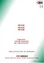 Unigas HR1025 Manual Of Installation - Use - Maintenance preview