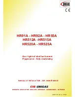 Unigas HR512A Manual Of Installation, Use And Maintenance preview