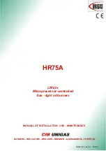 Preview for 1 page of Unigas HR75A Series Manual Of Installation - Use - Maintenance