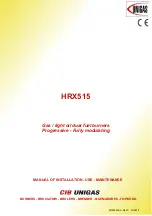 Preview for 1 page of Unigas HRX515 Manual Of Installation - Use - Maintenance