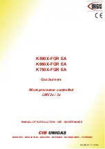 Preview for 1 page of Unigas K590X-FGR EA Manual Of Installation - Use - Maintenance