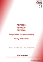 Unigas PBY1025 Manual Of Installation - Use - Maintenance preview