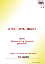 Preview for 1 page of Unigas R75A Installation, Use & Maintenance Manual