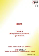 Preview for 1 page of Unigas RX63 Manual Of Installation - Use - Maintenance