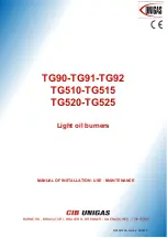 Preview for 1 page of Unigas TG90 Manual Of Installation - Use - Maintenance