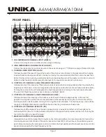 Preview for 4 page of Unika A6M4 User Manual