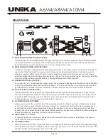 Preview for 6 page of Unika A6M4 User Manual