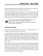 Preview for 9 page of Unika DI-BT User Manual