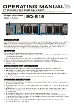 Unika EQ-815 Operating Manual предпросмотр