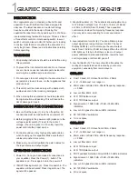 Preview for 2 page of Unika GEQ-215 Operating Manual