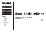 Preview for 1 page of Unika NA-13600 User Instructions