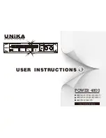 Preview for 1 page of Unika POWER 4800 User Instructions