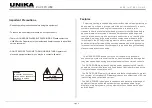 Предварительный просмотр 3 страницы Unika RACK POWER User Instructions