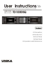 Unika TD10000Q User Instructions preview