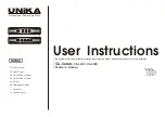 Предварительный просмотр 1 страницы Unika UA-3000 User Instructions