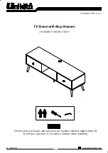 Unikito TV Stand with Bag Drawers Assembly Instruction Manual preview