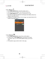 Предварительный просмотр 65 страницы Uniks GHOST METER F User Manual
