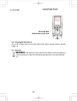 Предварительный просмотр 71 страницы Uniks GHOST METER F User Manual