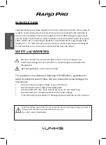 Preview for 4 page of Uniks RAPID PRO User Manual