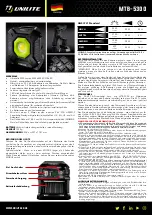 Preview for 2 page of UNILITE MTB-5300 Manual