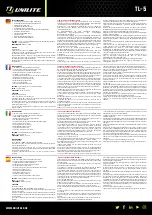 Preview for 2 page of UNILITE TL-5 Quick Start Manual