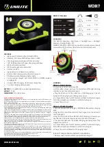 Preview for 1 page of UNILITE WCHX7 Quick Start Manual