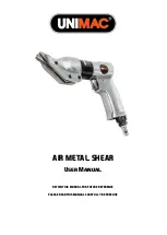 Unimac Air Metal Shear User Manual preview