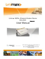 Unimax MA-2025 User Manual preview