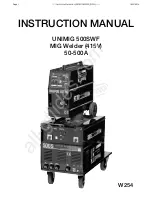 Unimig 500SWF Instruction Manual preview