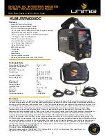 Предварительный просмотр 7 страницы Unimig KUMJRRW200DC Operating Manual