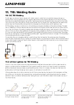 Preview for 24 page of Unimig RAZOR ARC 160 PFC Operating Manual