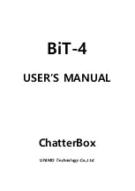 UNIMO Technology ChatterBox BiT-4 User Manual preview