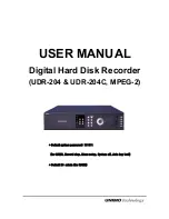 UNIMO Technology UDR-204 User Manual preview