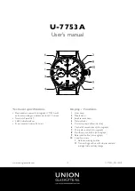 Preview for 1 page of UNION GLASHÜTTE/SA U-7753 A User Manual