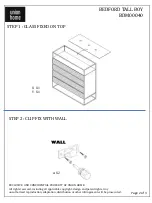 Preview for 2 page of Union Home BEDFORD TALL BOY BDM00040 Manual