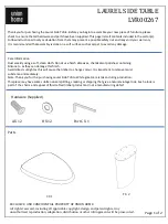 Union Home LAUREL LVR00267 Quick Start Manual preview