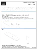 Union Home LAUREL SHELVING LVR00334 Manual preview